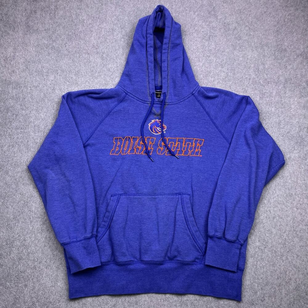 Champion Boise State Broncos Hoodie Mens Large Blue Football Sweatshirt